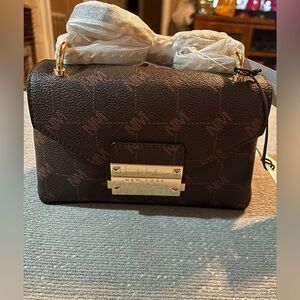Nicole Miller Brown Signature Crossbody Handbag NWT
